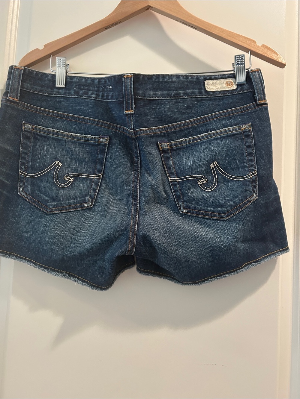 Ag Adriano Goldschmied Blue Denim Shorts with Rainbow and Ladybug Patches - Picture 5 of 11